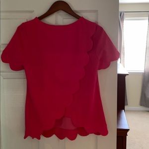 Scalloped hem top